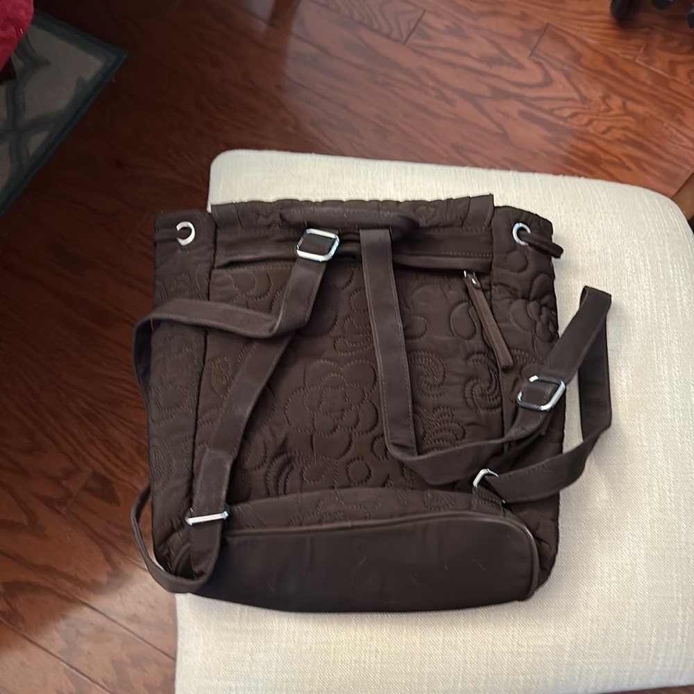 Vera Bradley Solid Brown Backpack - image 3